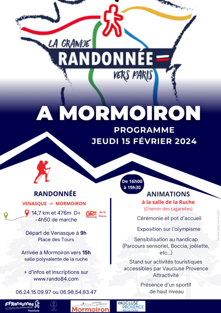 La Grande Randonn E Vers Paris Commune De Mormoiron Ventoux